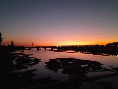 Amanecer sobre el paisaje de Extremadura